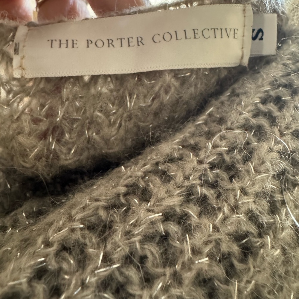 THE PORTER COLLECTIVE CRICKET Sweater Size SM Gray Grey Shimmer Italian EUC - Picture 12 of 15